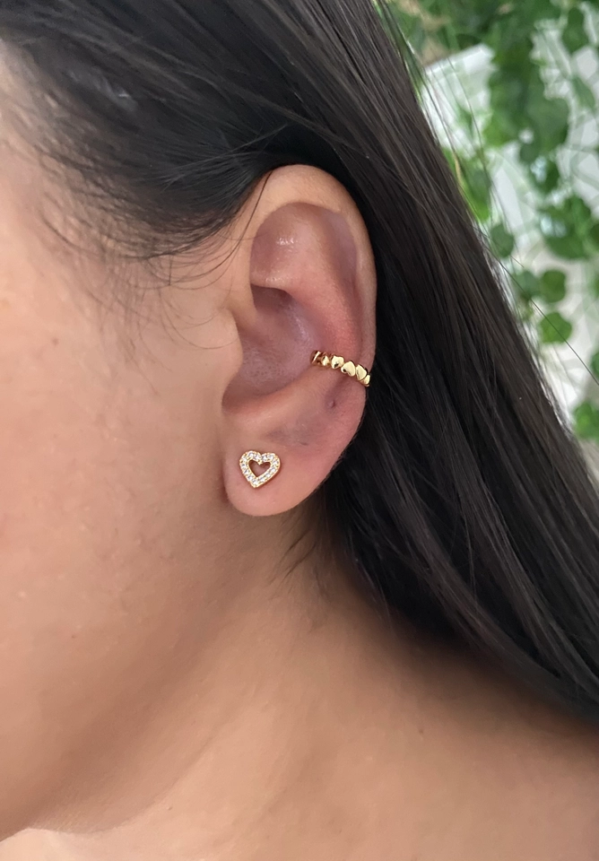 Piercing Fake Curvado Coração - 3