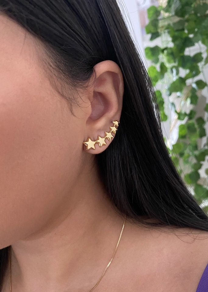 Ear Cuff Estrelas Degradê - 1