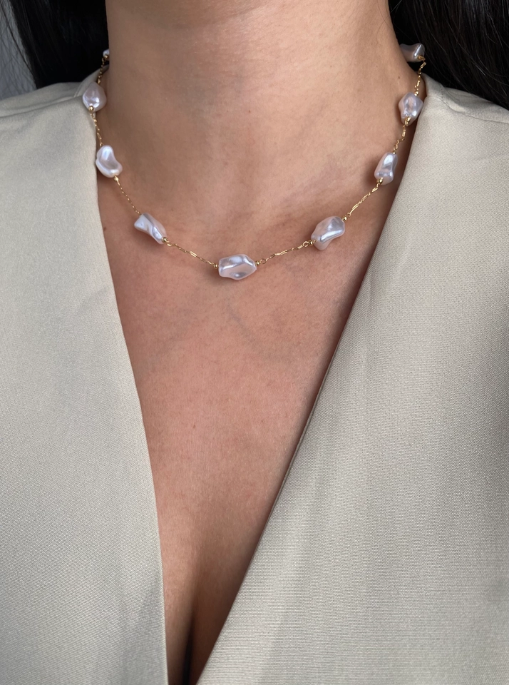 Choker Pérolas Orgânicas - 5