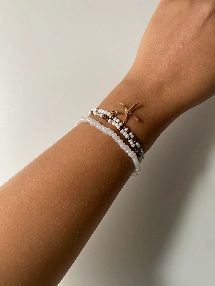 Kit Pulseiras Miçanga com Estrela do Mar (biju fina) - 2
