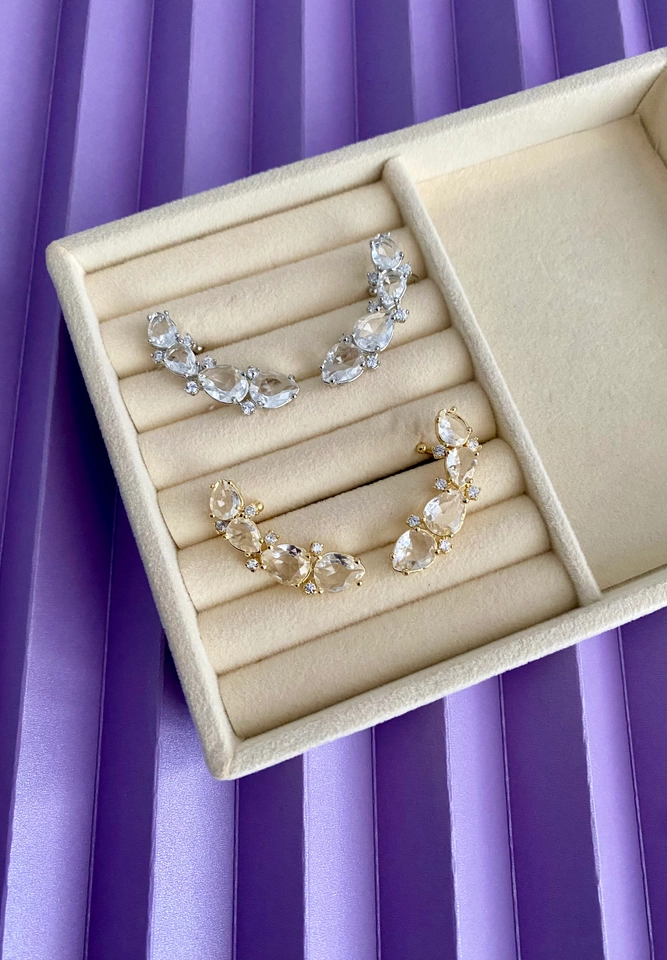Ear Cuff Gotas Cristal - 3