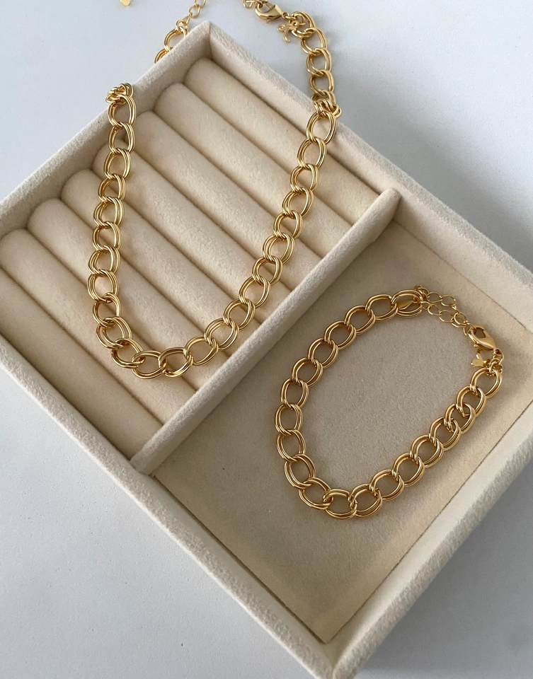 Colar Corrente Oval Elo Duplo - 2