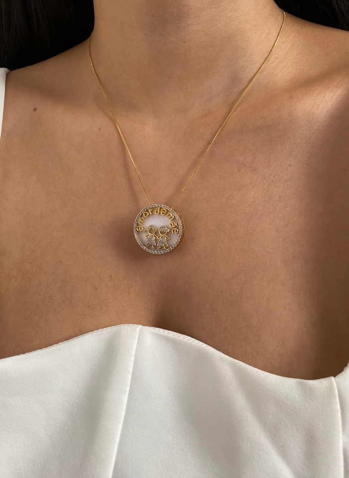 Colar Amor de Mãe com Casal - 4