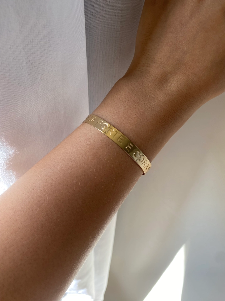 Bracelete Seja Forte e Corajosa (Aberto)