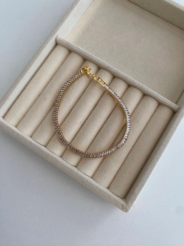 Pulseira Riviera Baguetes Fina - 3