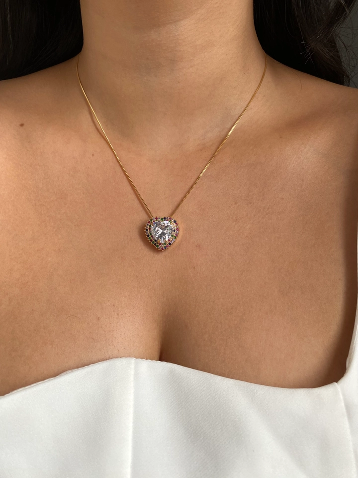 Conjunto Coração Cristal Color Luxo - 3