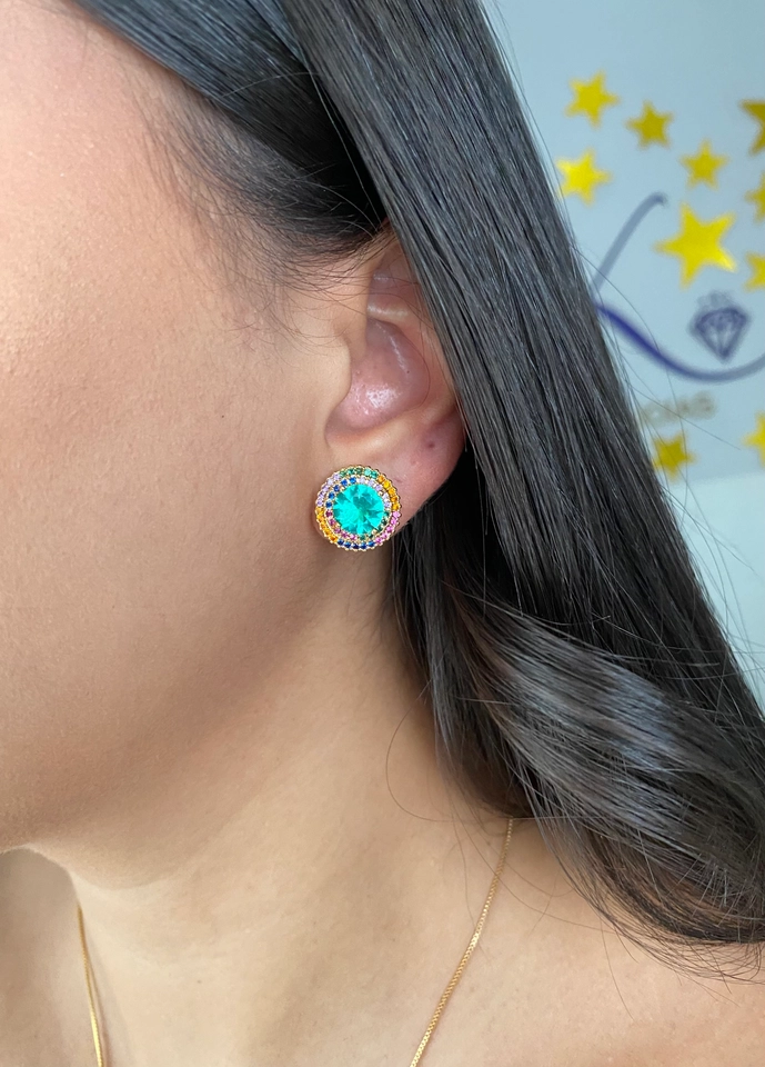 Conjunto Redondo Verde Color - 3