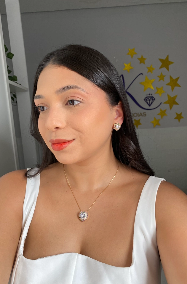 Conjunto Coração Cristal Color Luxo - 5