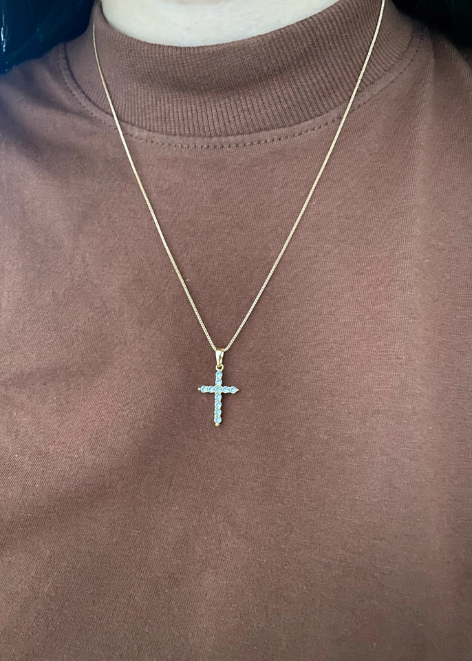 Colar Cruz Cravejada - 2