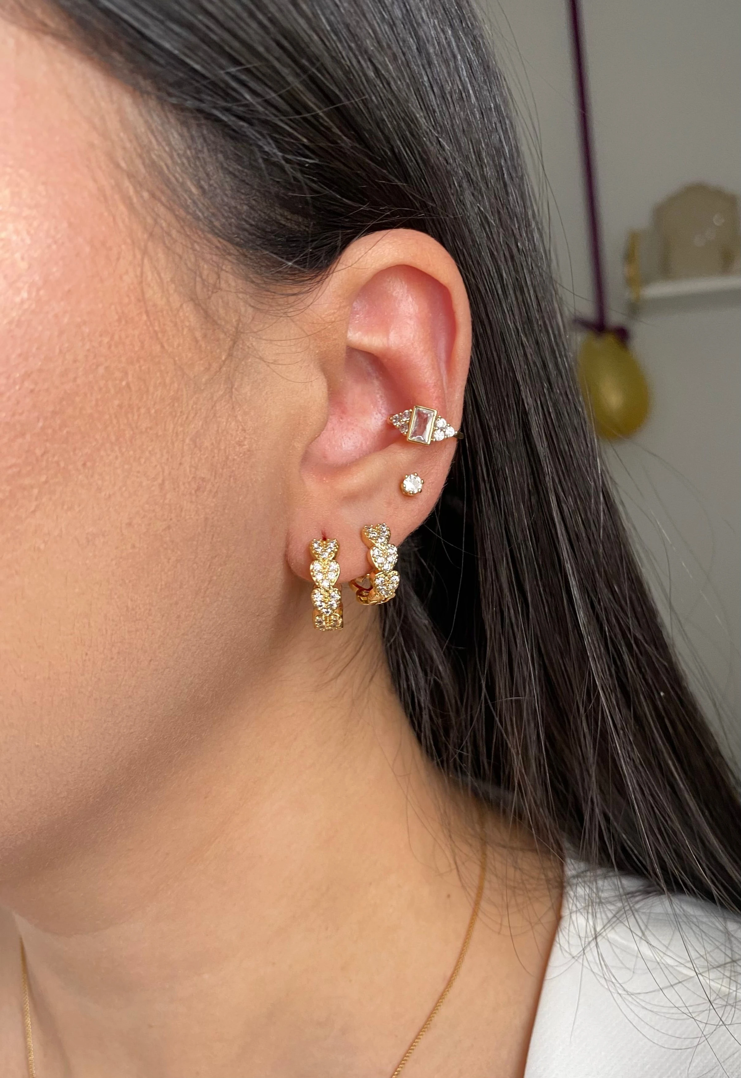 Piercing Fake Ponto de Luz Retangular.  - 3