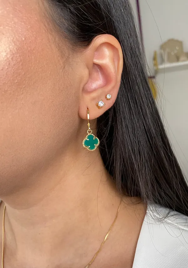 Argola Trevo Verde