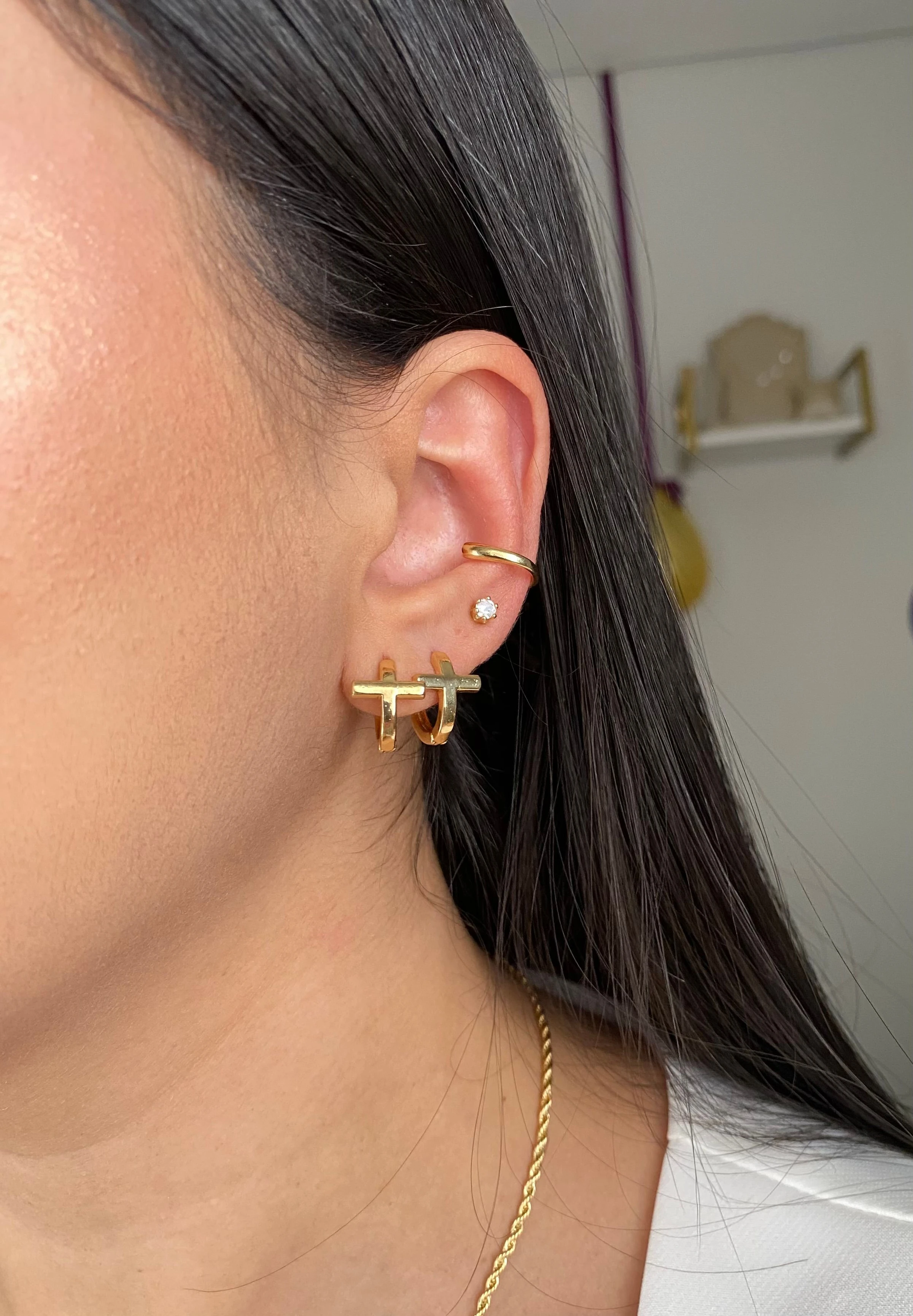 Piercing Fake Curvado Liso - 1