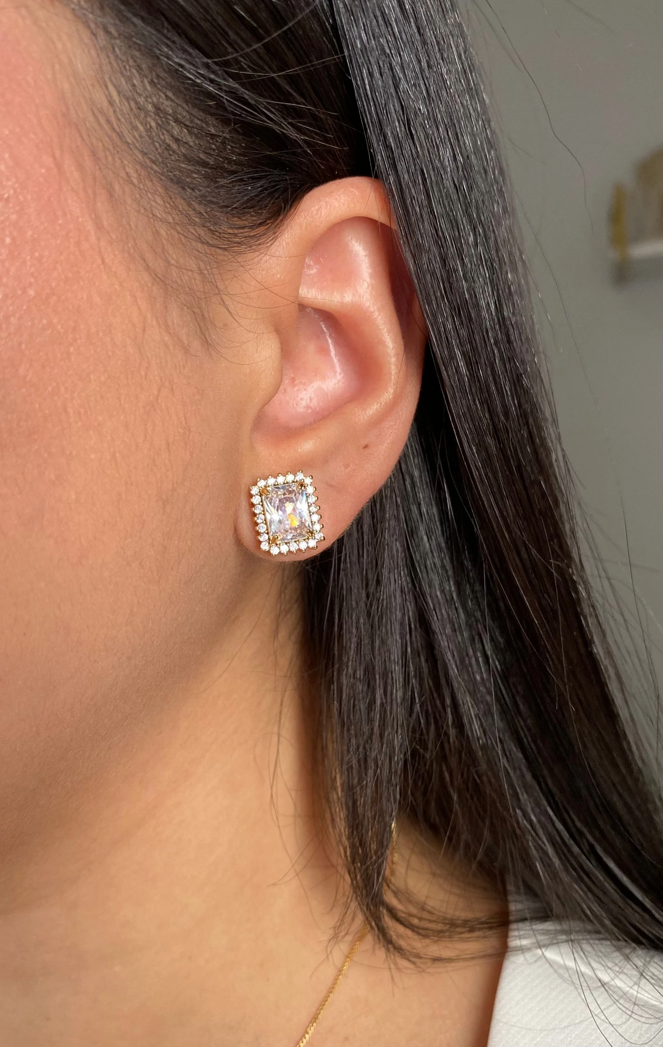 Conjunto Retangular Cravejado - 4