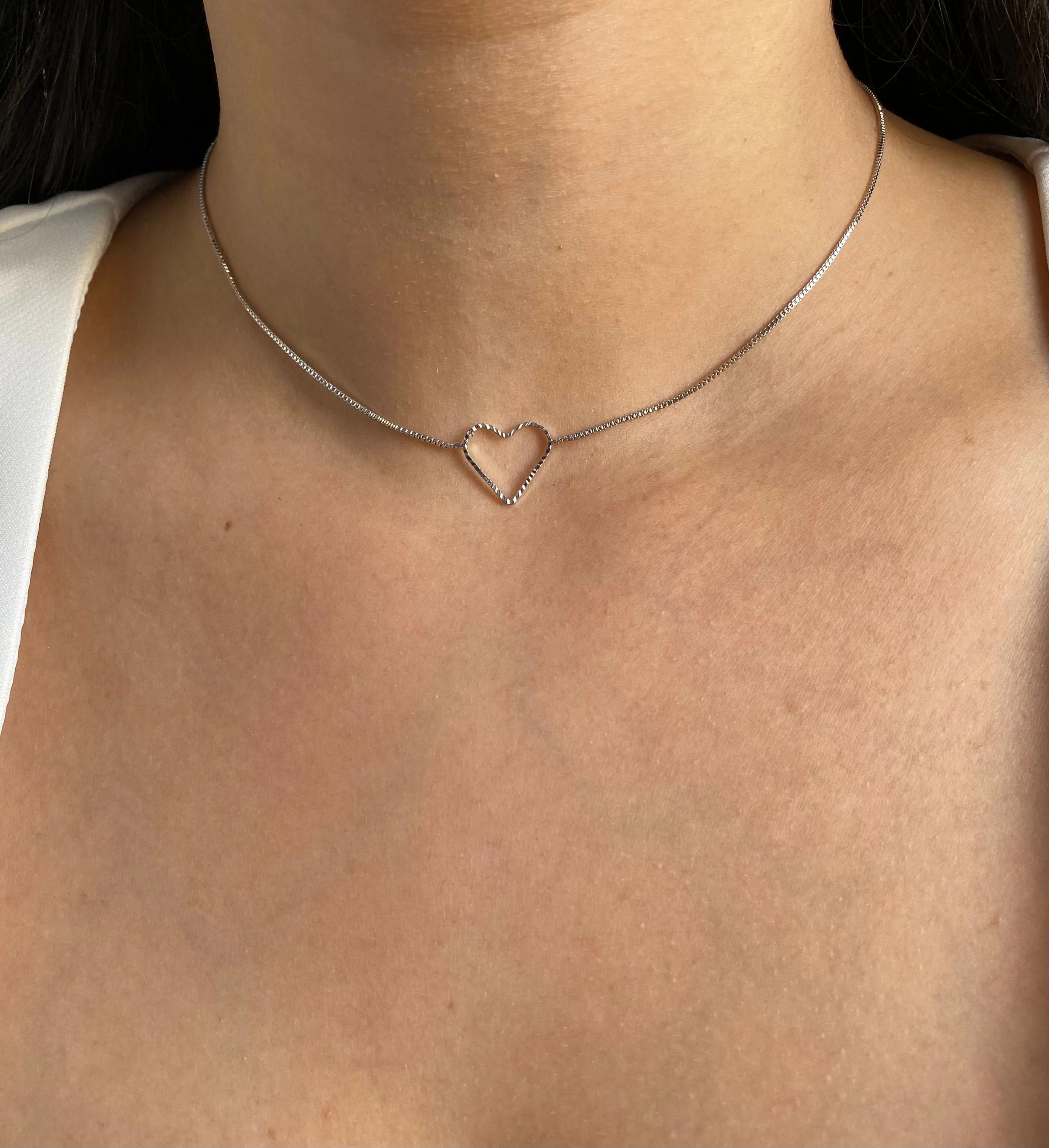 Choker Coração Vazado - 1