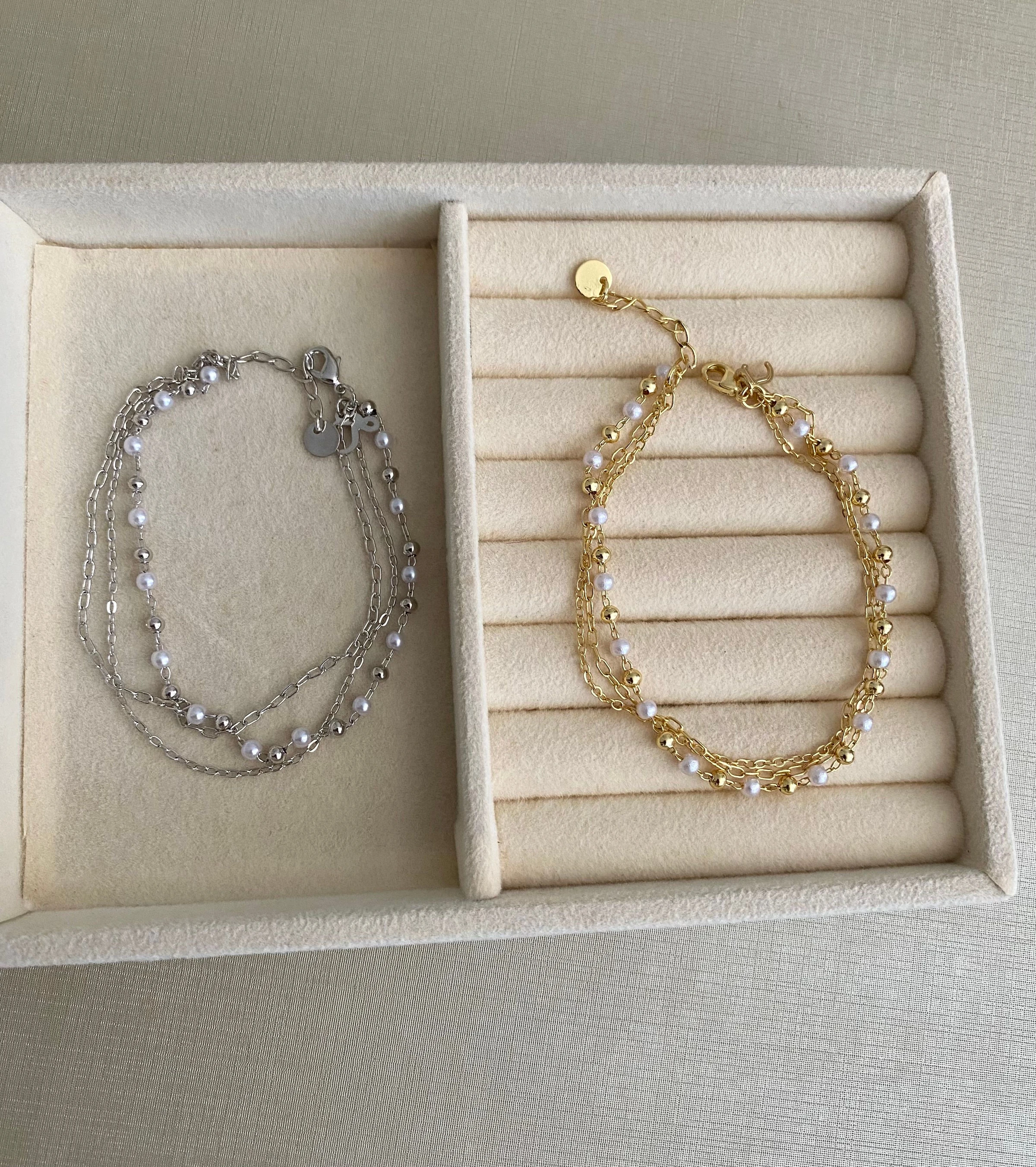 Pulseira Tripla Pérola - 2