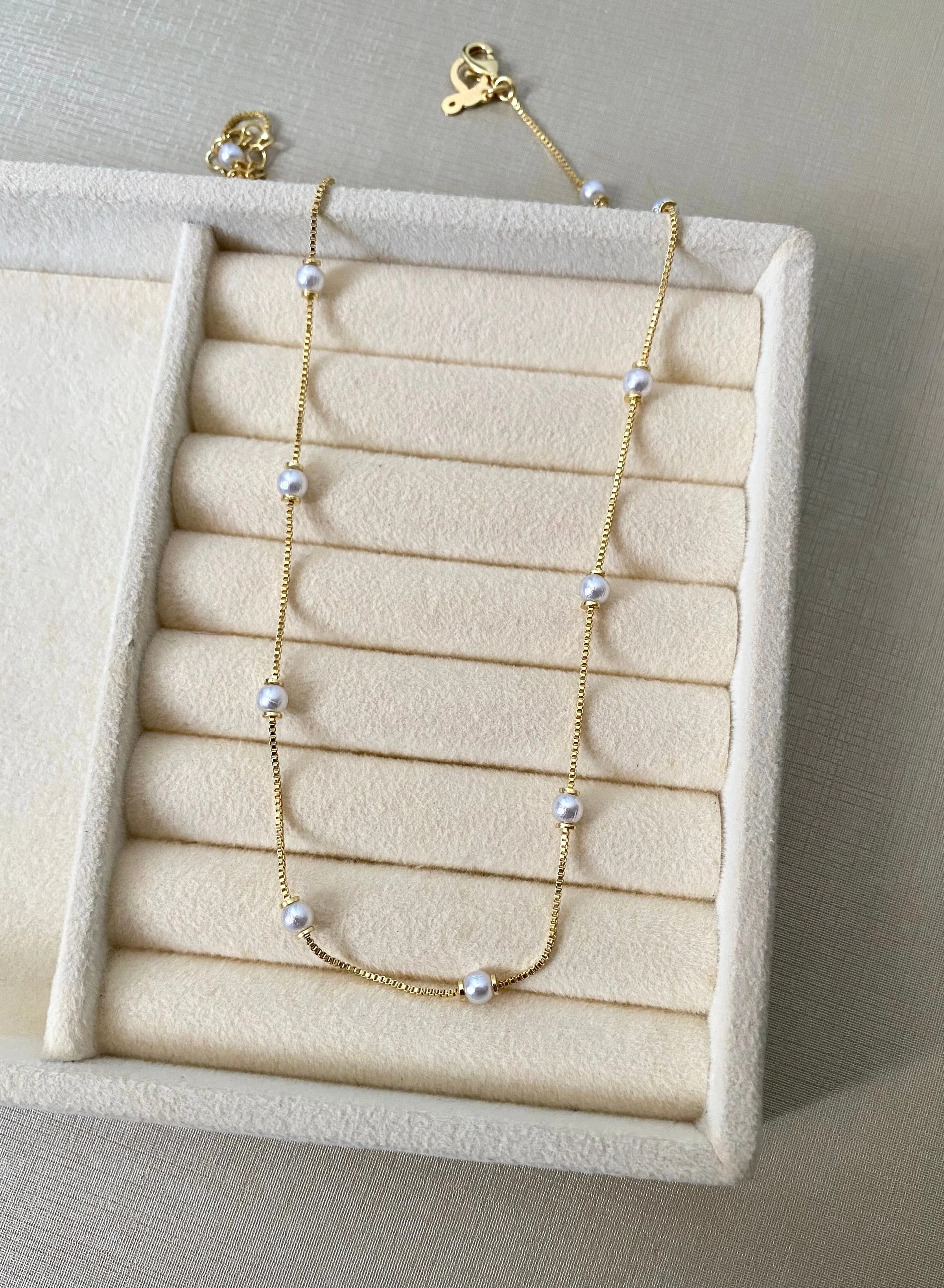 Choker Mini Pérolas alternados - 2
