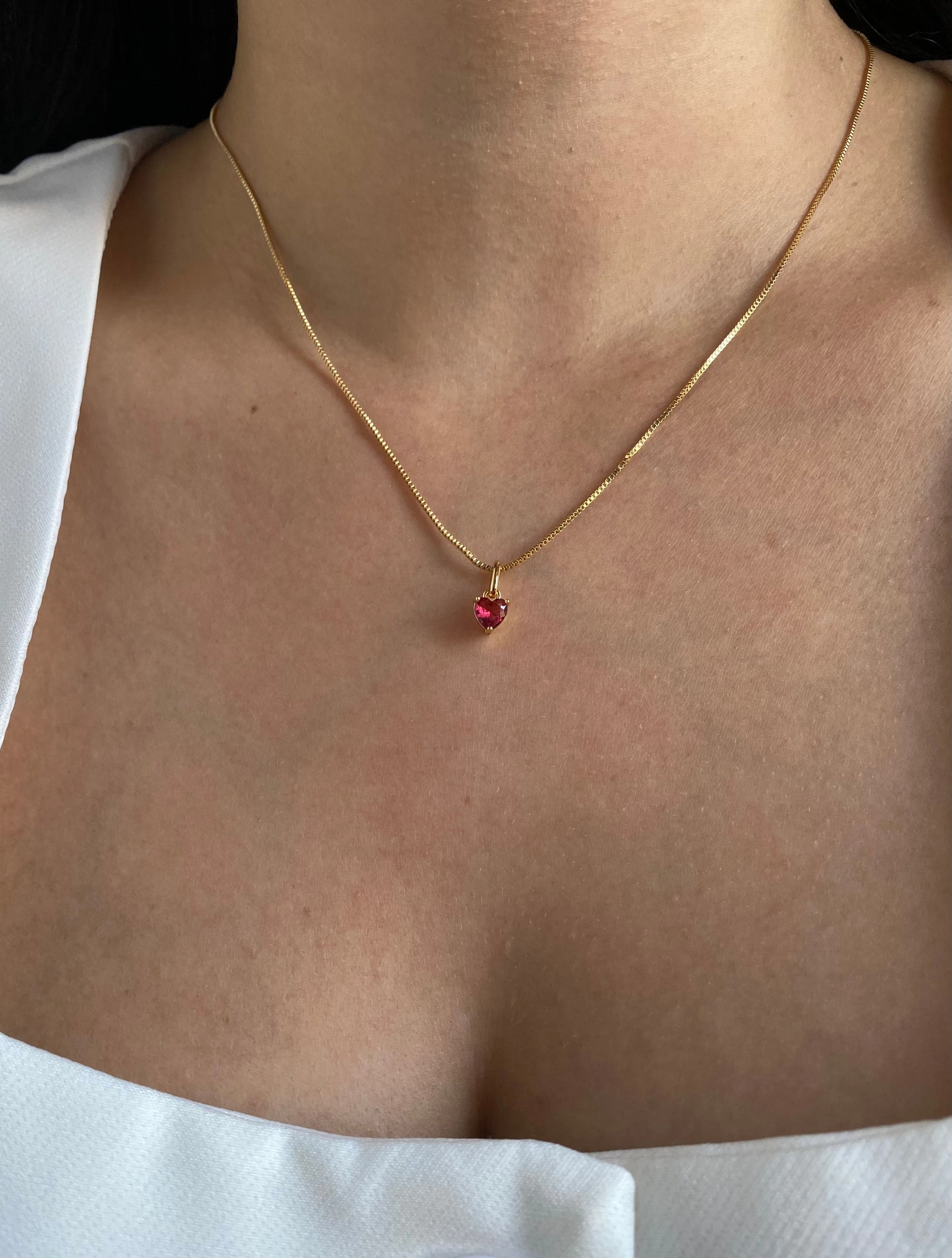 Colar Coração Pink P - 1