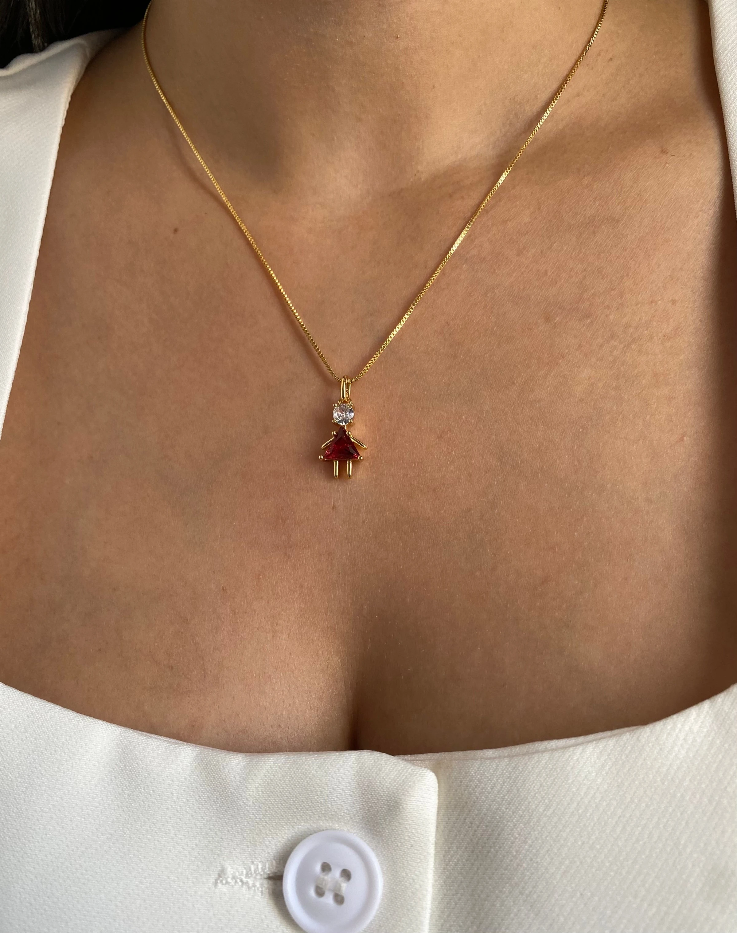 Colar Menina Rosa - 2