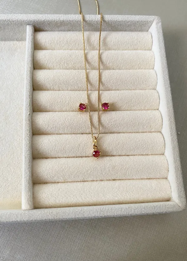 Conjunto Ponto de Luz Rosa PP