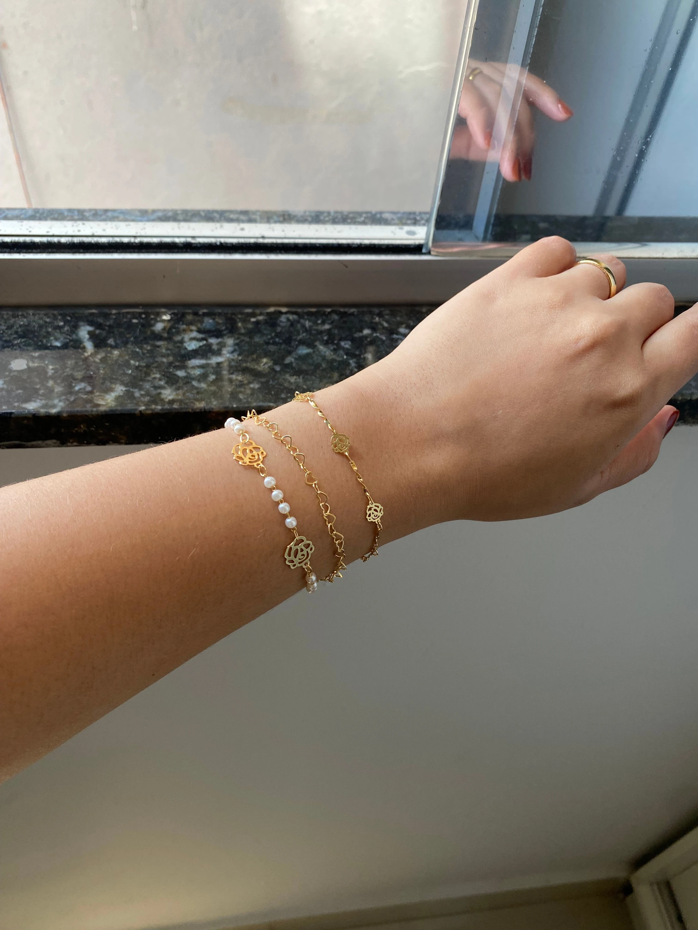 Pulseira Flor Vazada - 4
