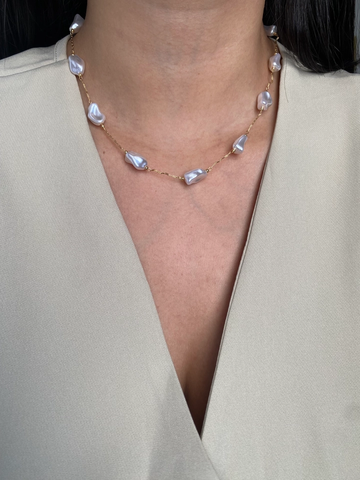 Choker Pérolas Orgânicas - 4