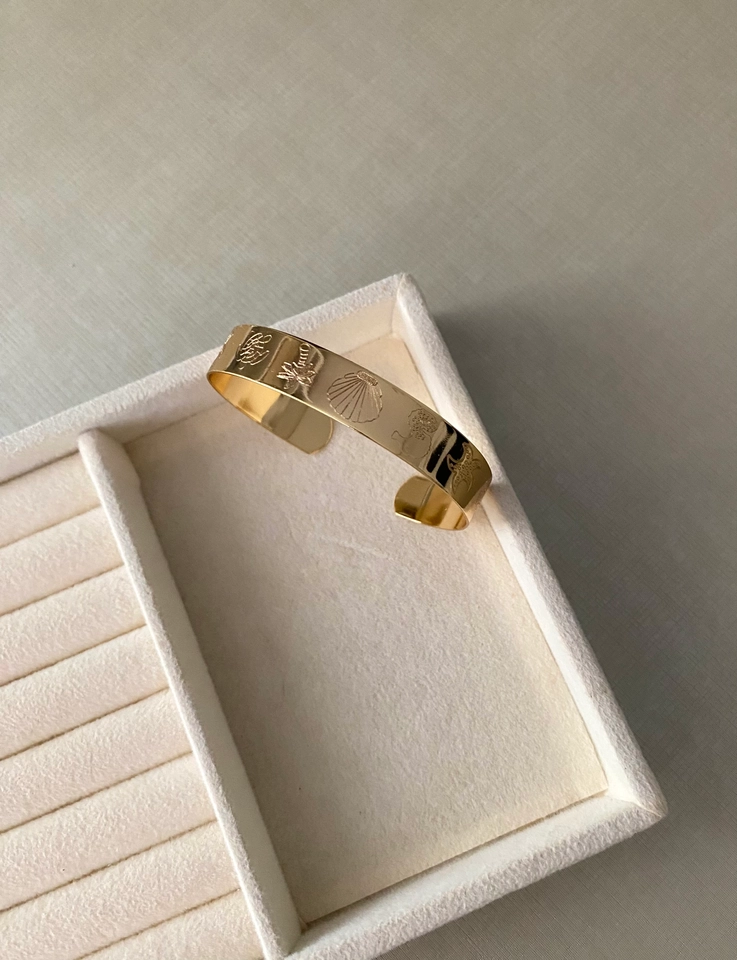 Bracelete Liso Fundo do Mar