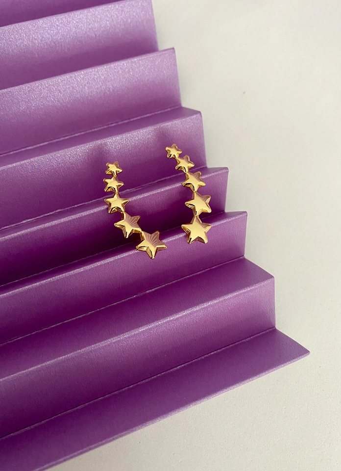 Ear Cuff Estrelas Degradê - 3