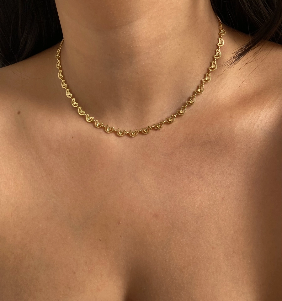Choker Meia Lua com Coração - 3