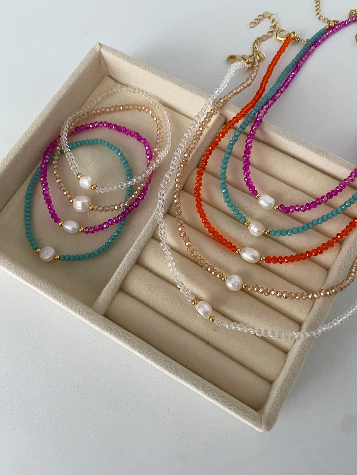 Choker Cristais com Pérola Barroca - 4