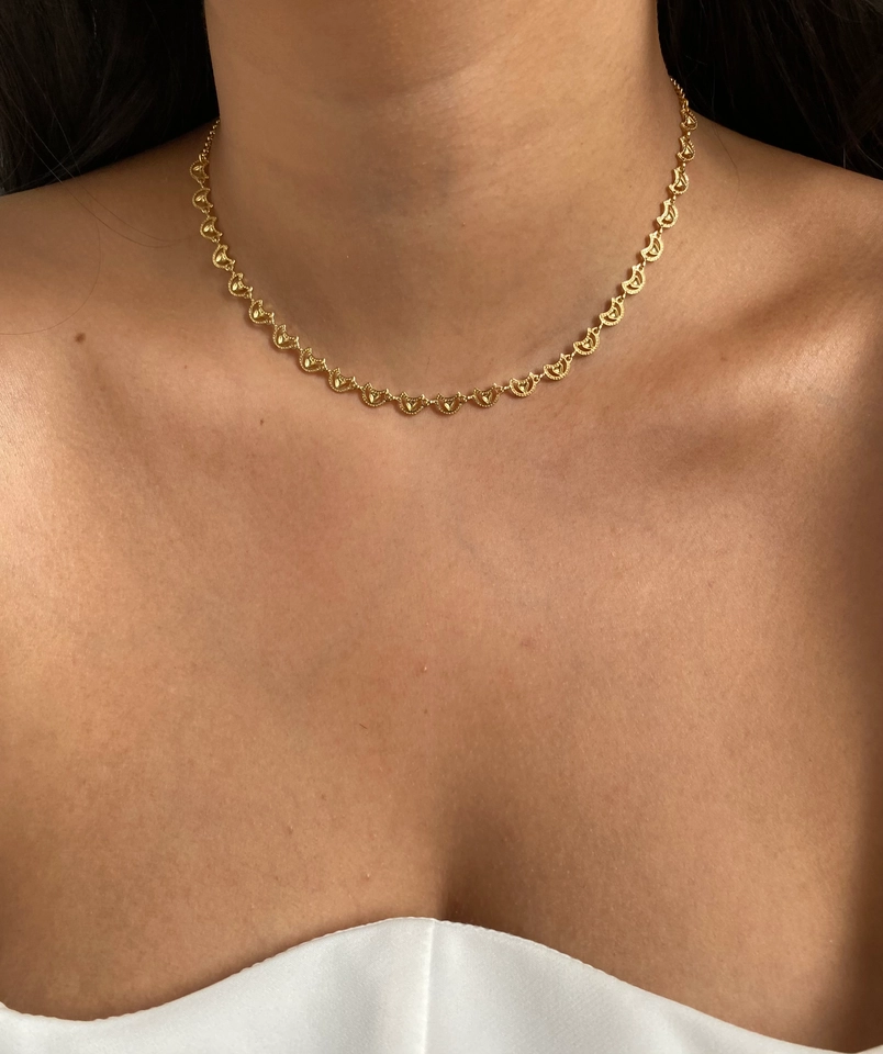 Choker Meia Lua com Coração - 1