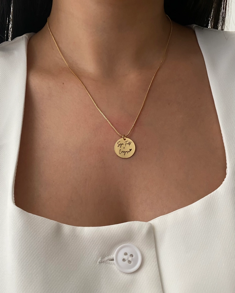 Colar Seja Forte e Corajosa Medalha 16mm - 5