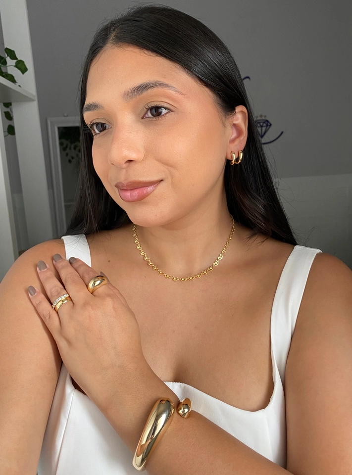Choker Meia Lua com Coração - 4