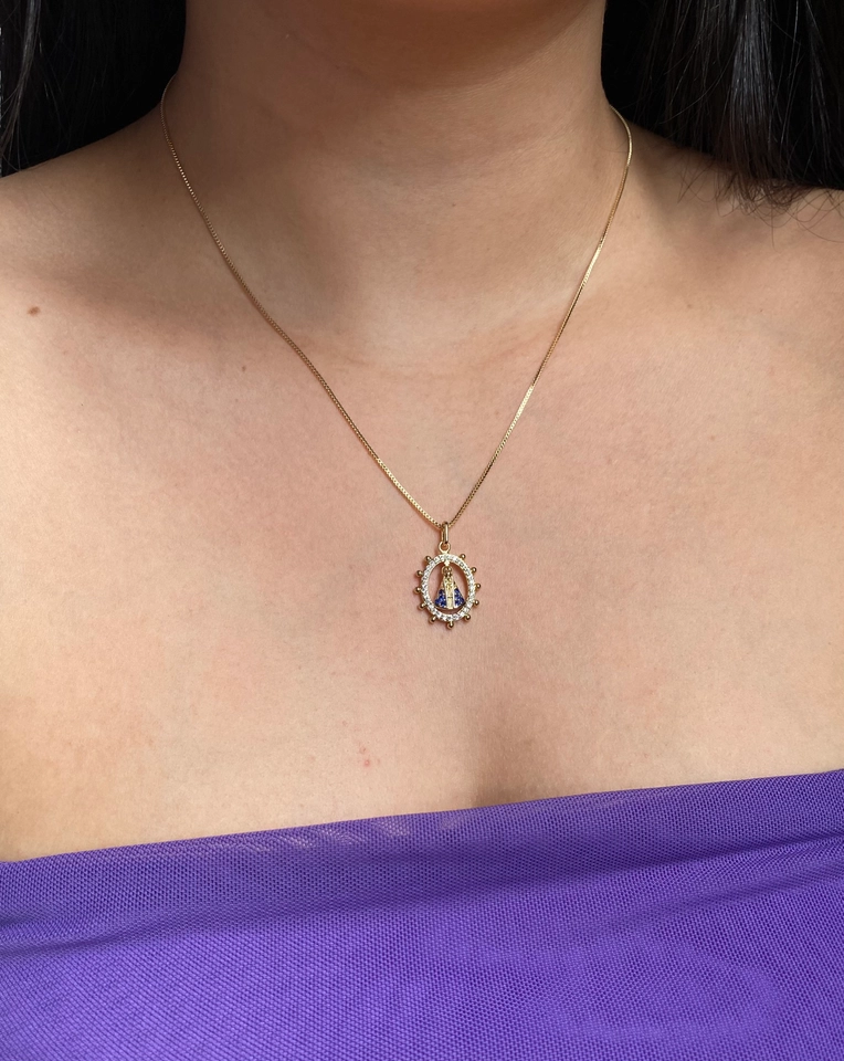 Colar Nossa Senhora Oval - 2