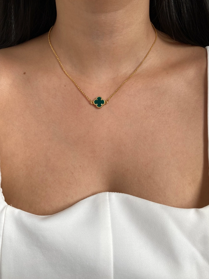 Choker Mini Trevo Verde