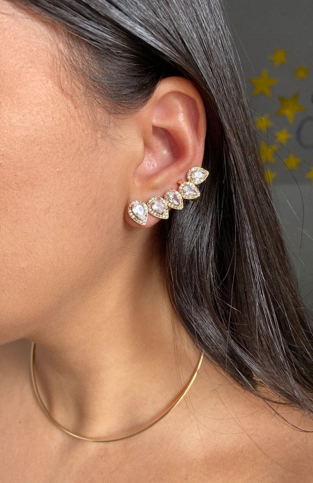 Ear Cuff Gota Cravejada - 3