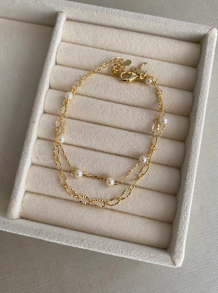 Pulseira Dupla Pérola - 2