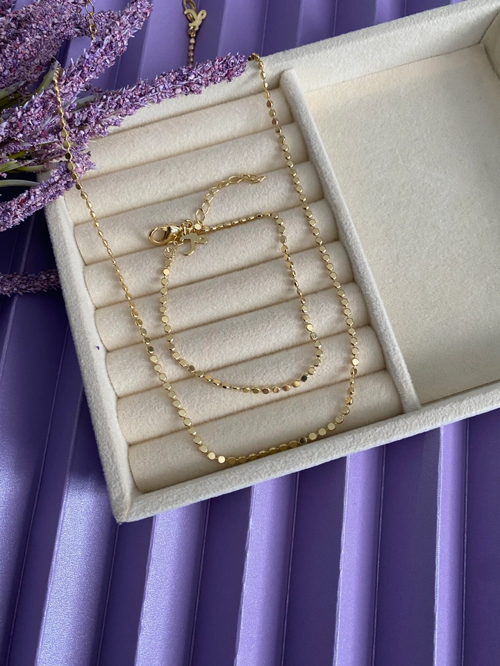 Choker Bolas Achatadas - 2
