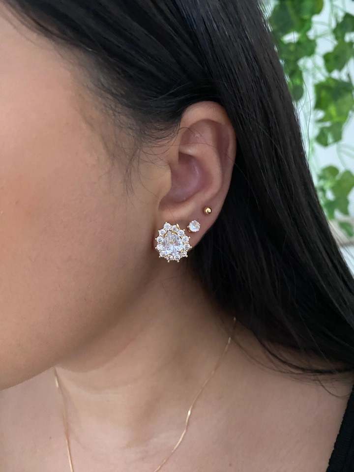 Conjunto Gota Cravejada Cristal - 4