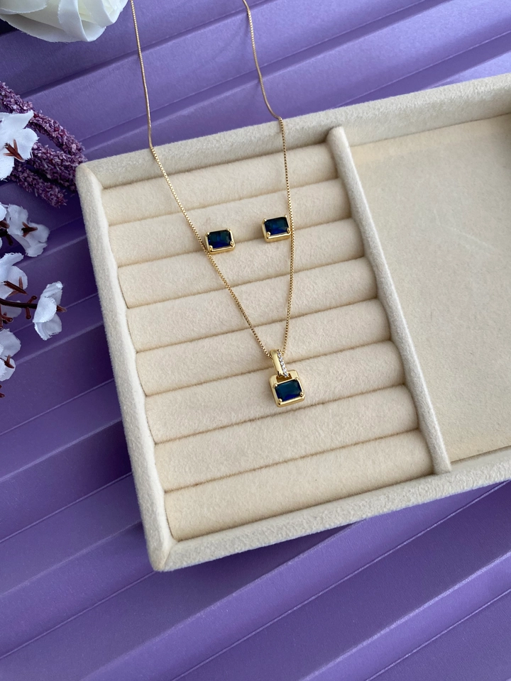 Conjunto Retangular Azul - 1