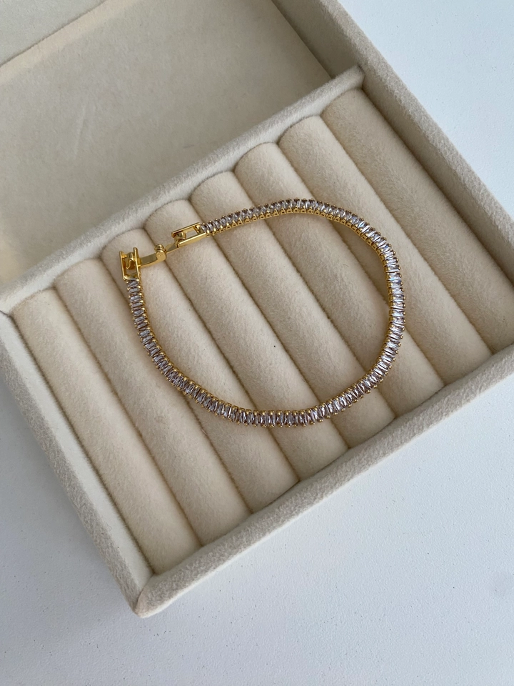 Pulseira Riviera Baguetes Fina - 2