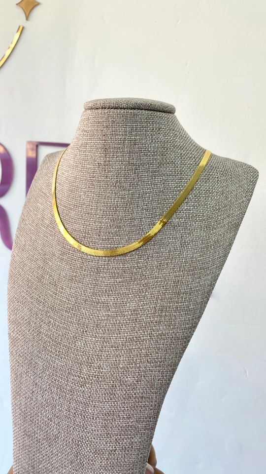 CHOCKER LAMINADO FOLHEADO A OURO  - 2