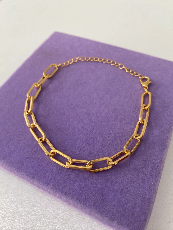 PULSEIRA CORRENTARIA FOLHEADO A OURO  - 1