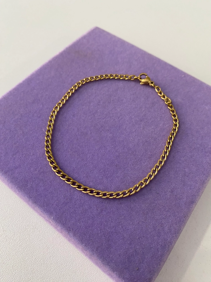 PULSEIRA MASCULINA CORRENTARIA AÇO BANHADO - 1