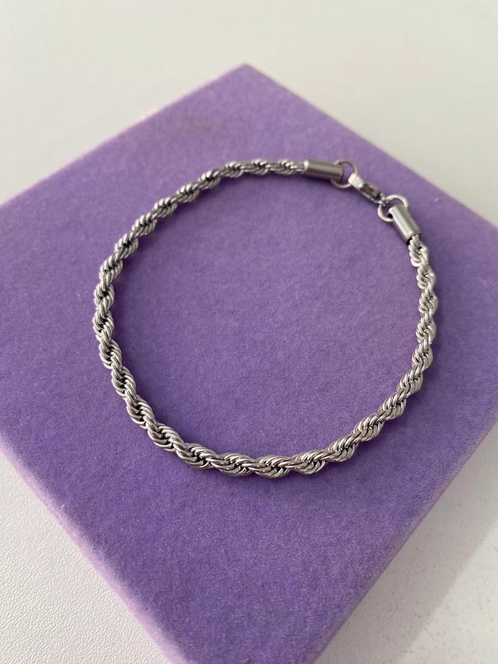 PULSEIRA MASCULINA CORDÃO BAIANO AÇO INOXIDÁVEL  - 1
