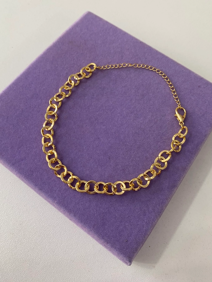PULSEIRA CORRENTARIA FOLHEADO A OURO  - 1