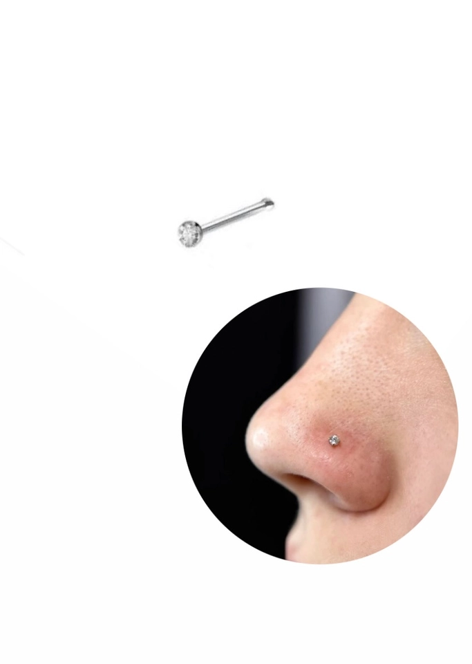 PIERCING DE NARIZ PONTO DE LUZ RETO