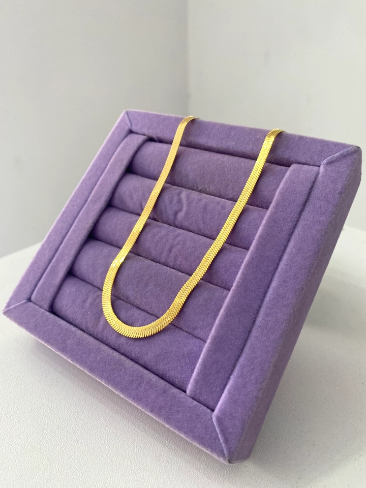 CHOCKER LAMINADO FOLHEADO A OURO  - 1