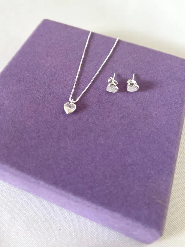 CONJUNTO AMOR RADIANTE PRATA 925 - imagem 2