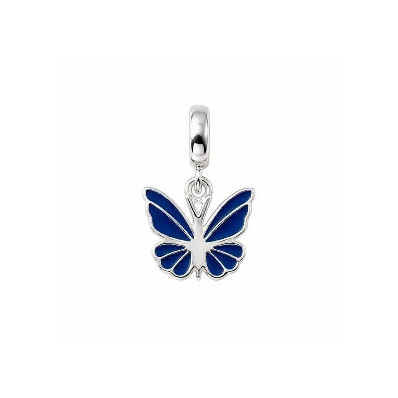 BERLOQUE  BORBOLETA AZUL - PRATA 925 - 1