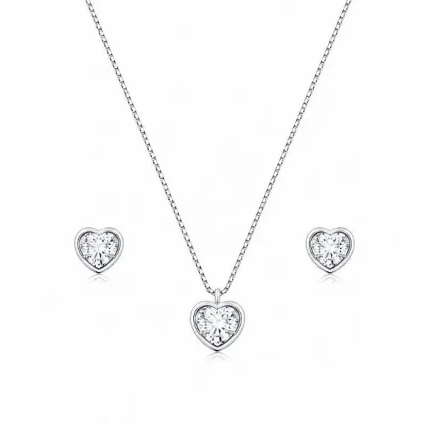 CONJUNTO AMOR RADIANTE PRATA 925